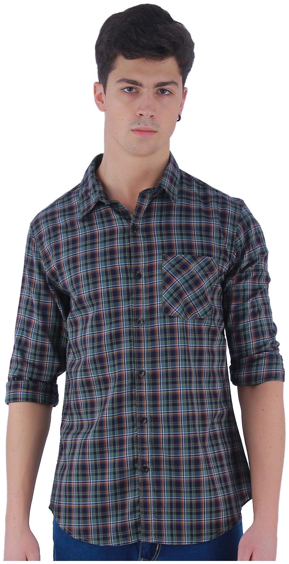 

TED HARBOR Men Multi Checked Slim Fit Casual Shirt
