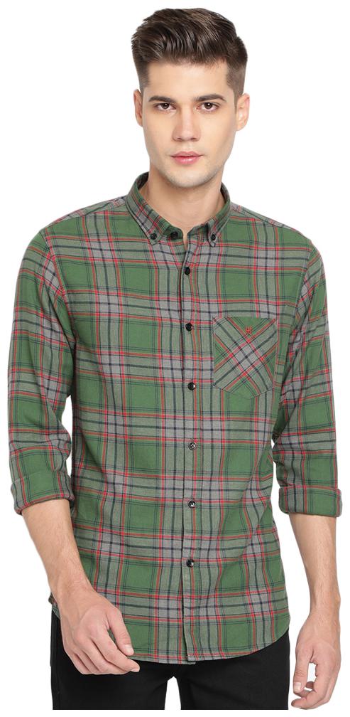

TED HARBOR Men Multi Checked Slim Fit Casual Shirt
