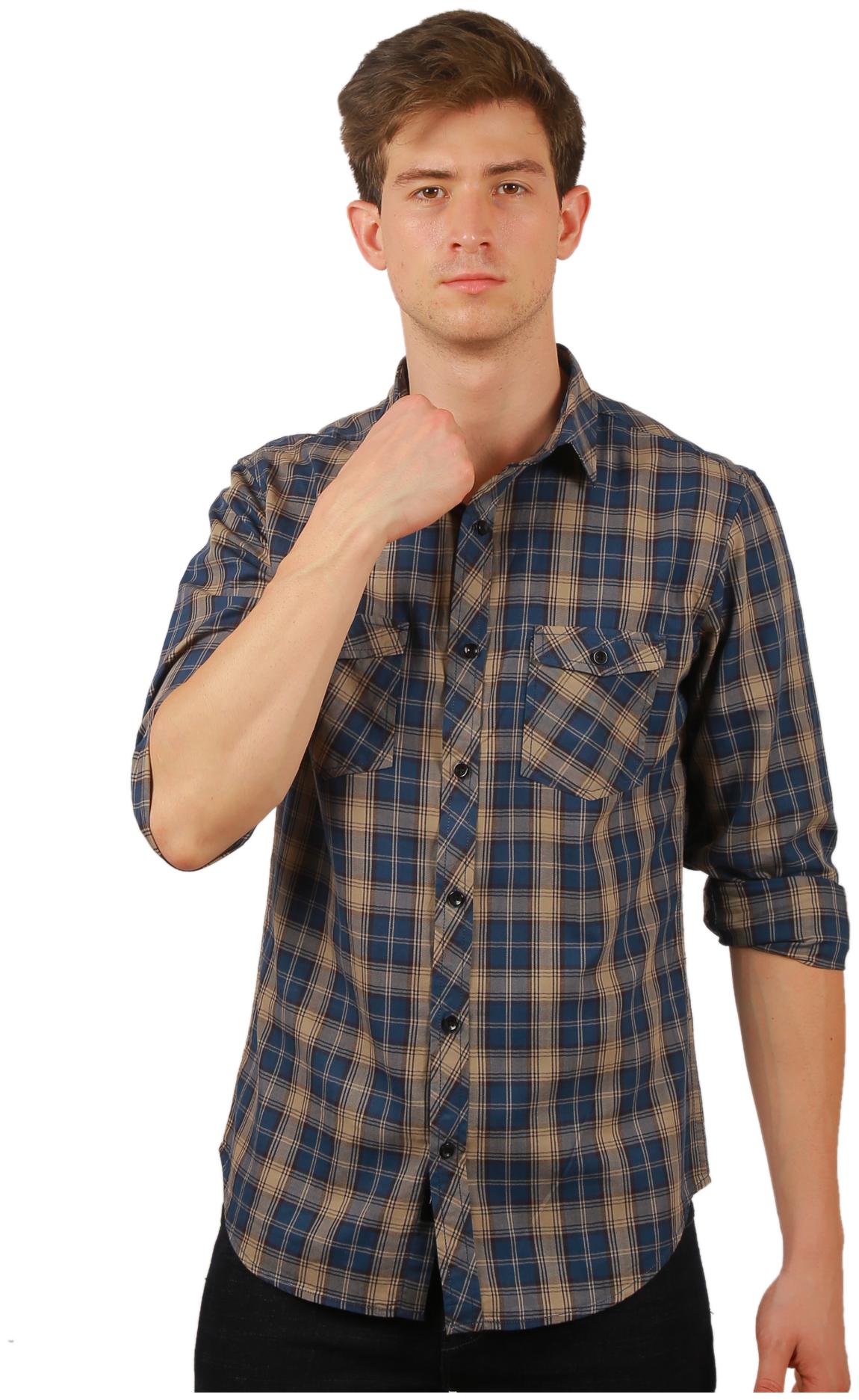 

TED HARBOR Men Multi Checked Slim Fit Casual Shirt