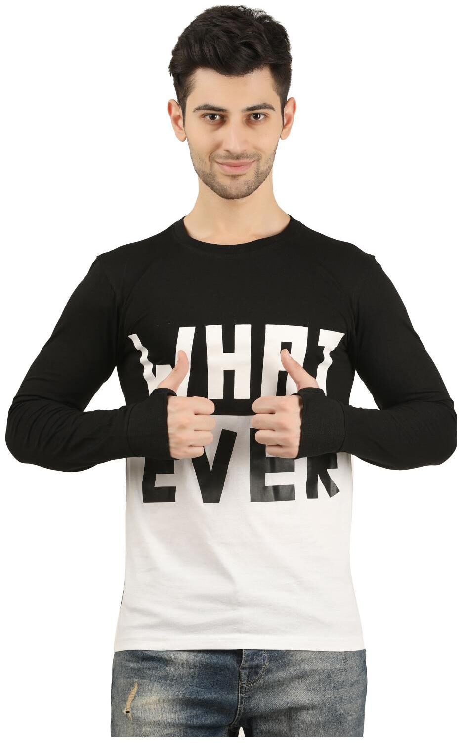

Tees park Printed Colour Block Tshirt