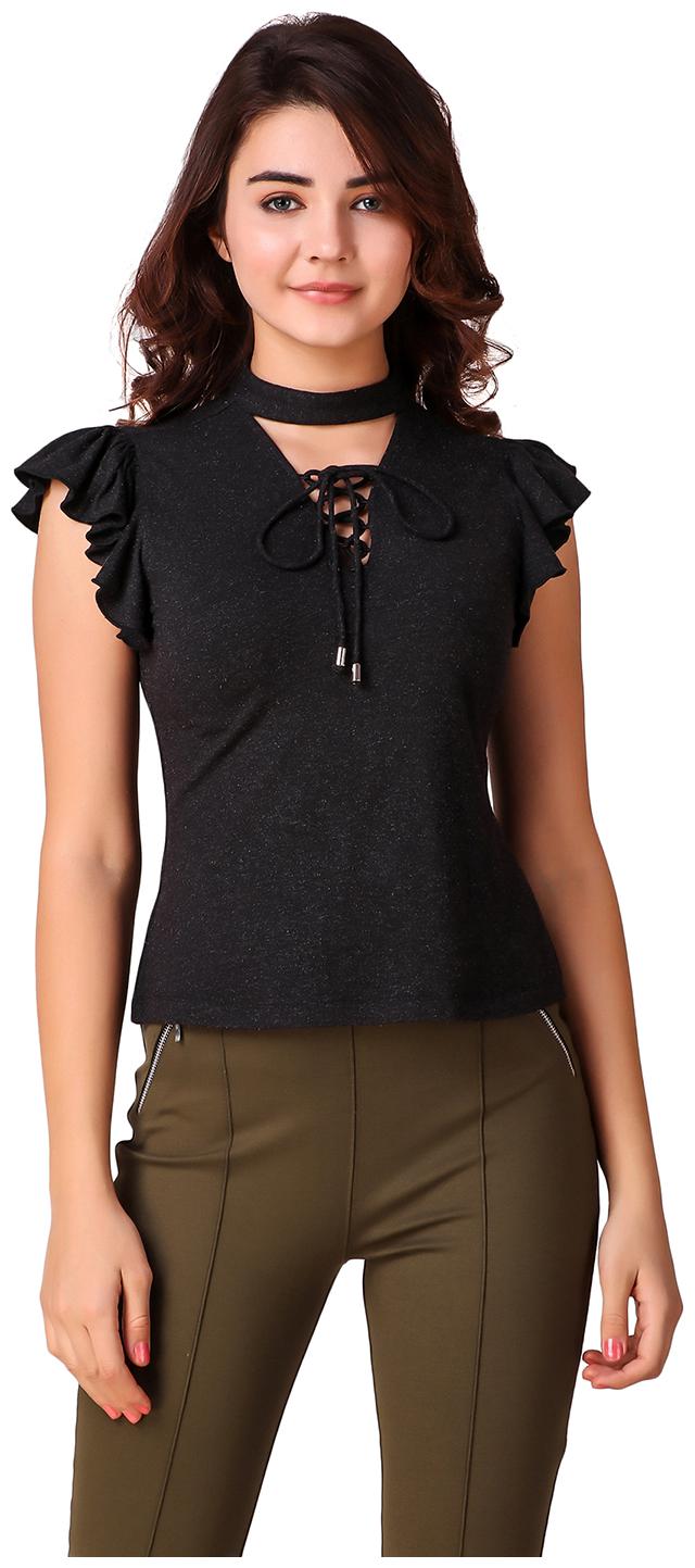 

Texco Women Solid Regular top - Black