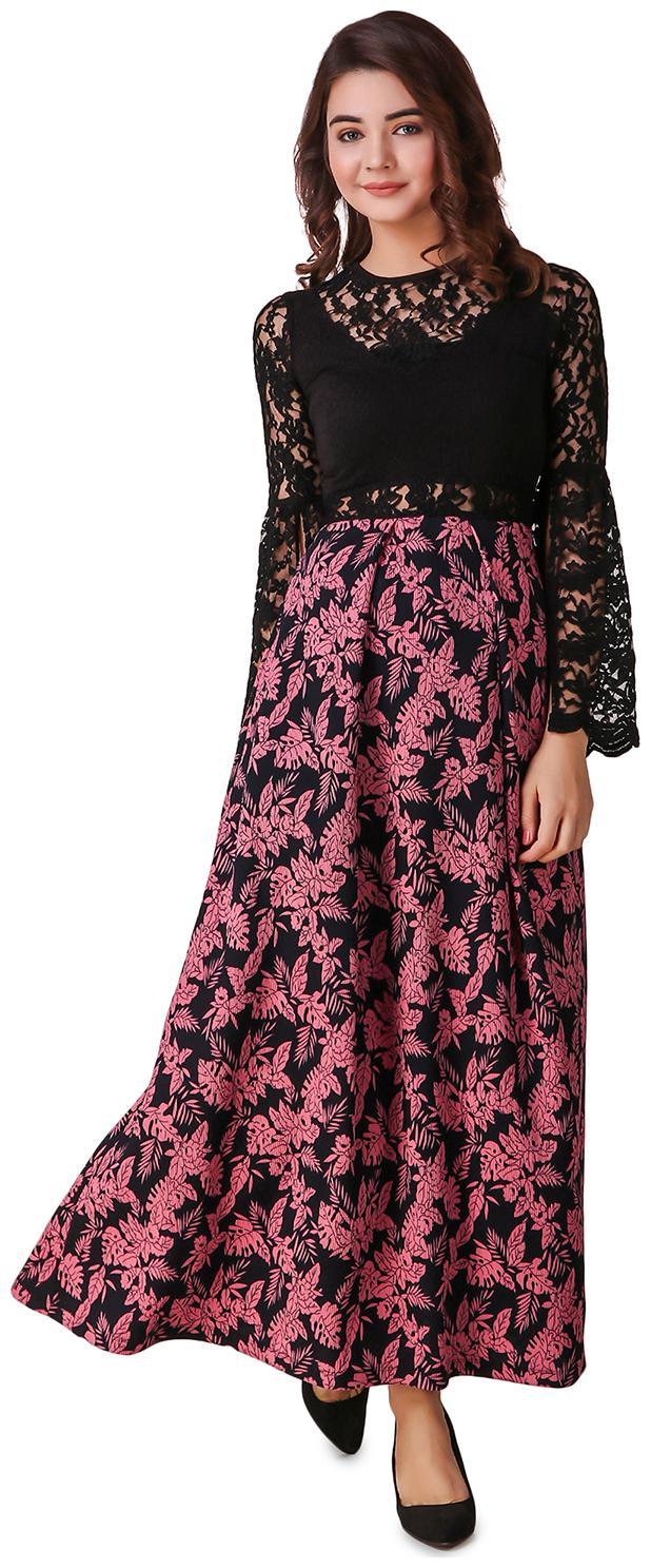 

Texco Multi Printed Fit flare dress