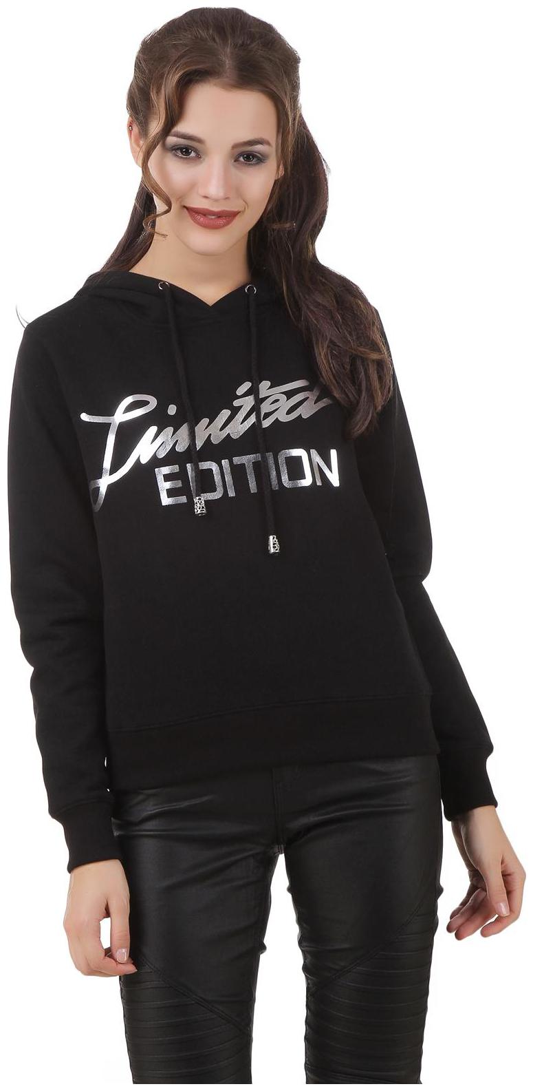

Texco Women Printed Hoodie - Black