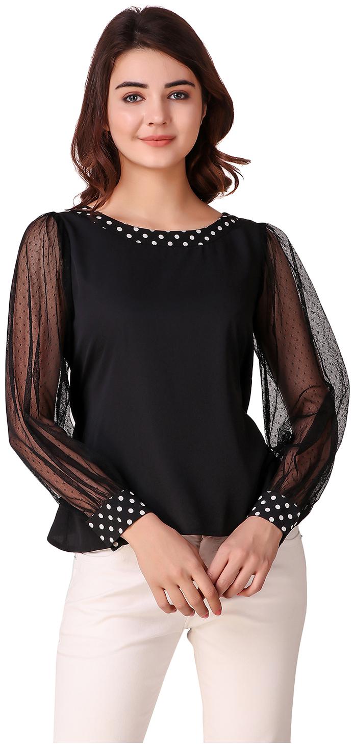 

Texco Black Back Styled Top for Women