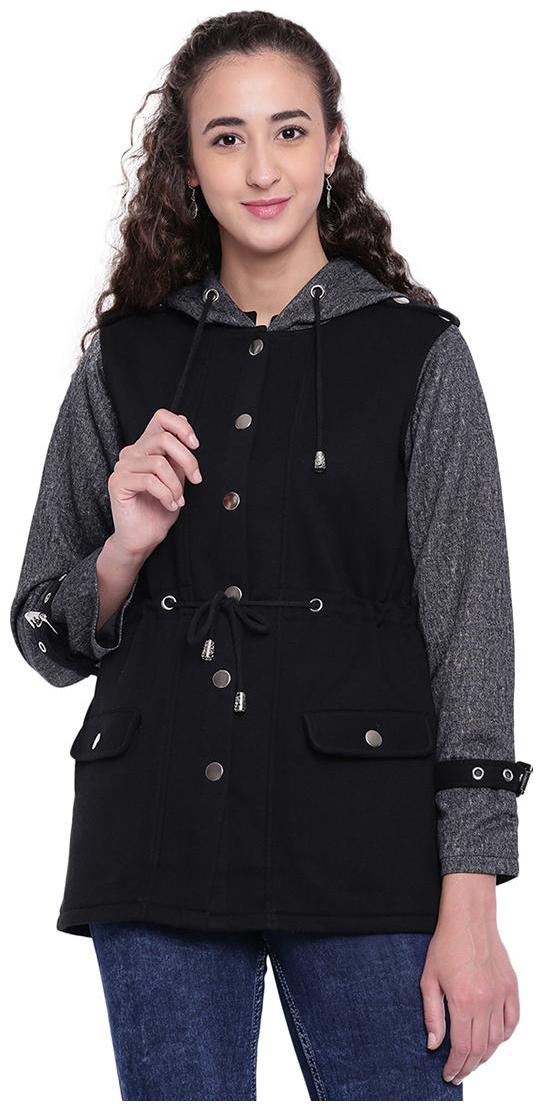 

Texco Women Solid Parka Jacket - Black