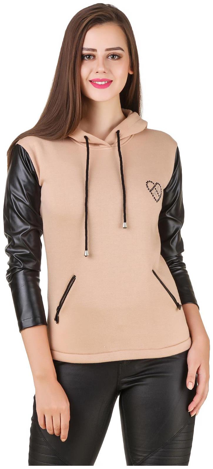

Texco Women Geometric Hoodie - Beige