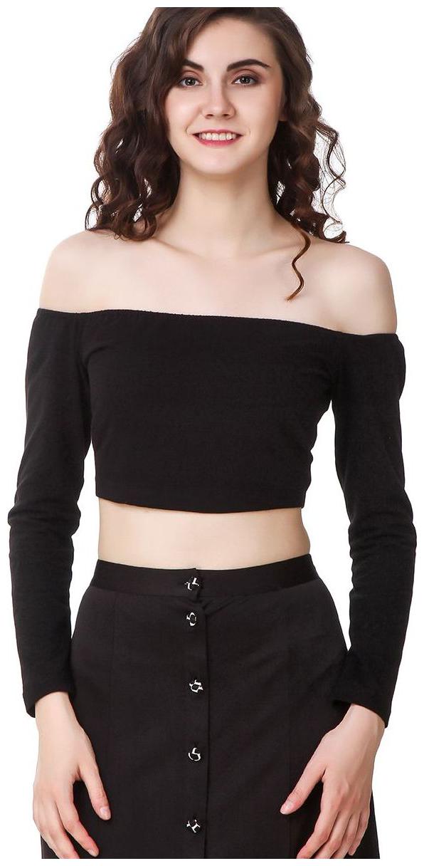 

Texco Women Solid Regular top - Black