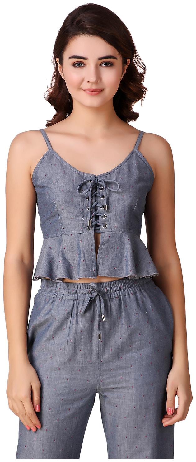 

Texco Women Solid Regular top - Blue