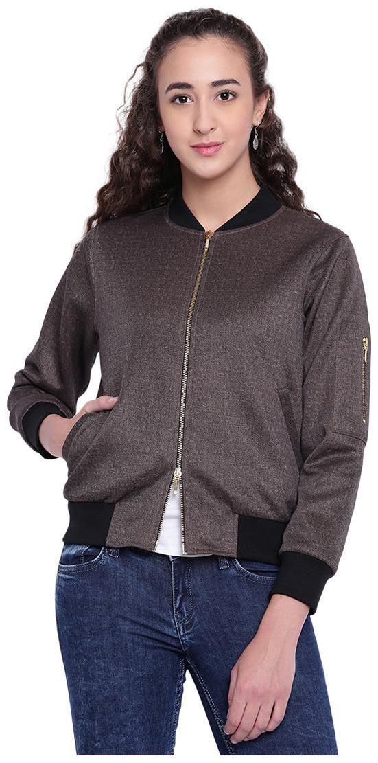 

Texco Women Solid Bomber Jacket - Brown
