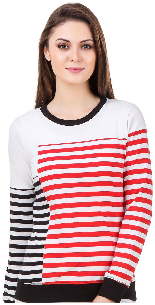 

Texco Women White Regular fit Round neck Cotton T shirt