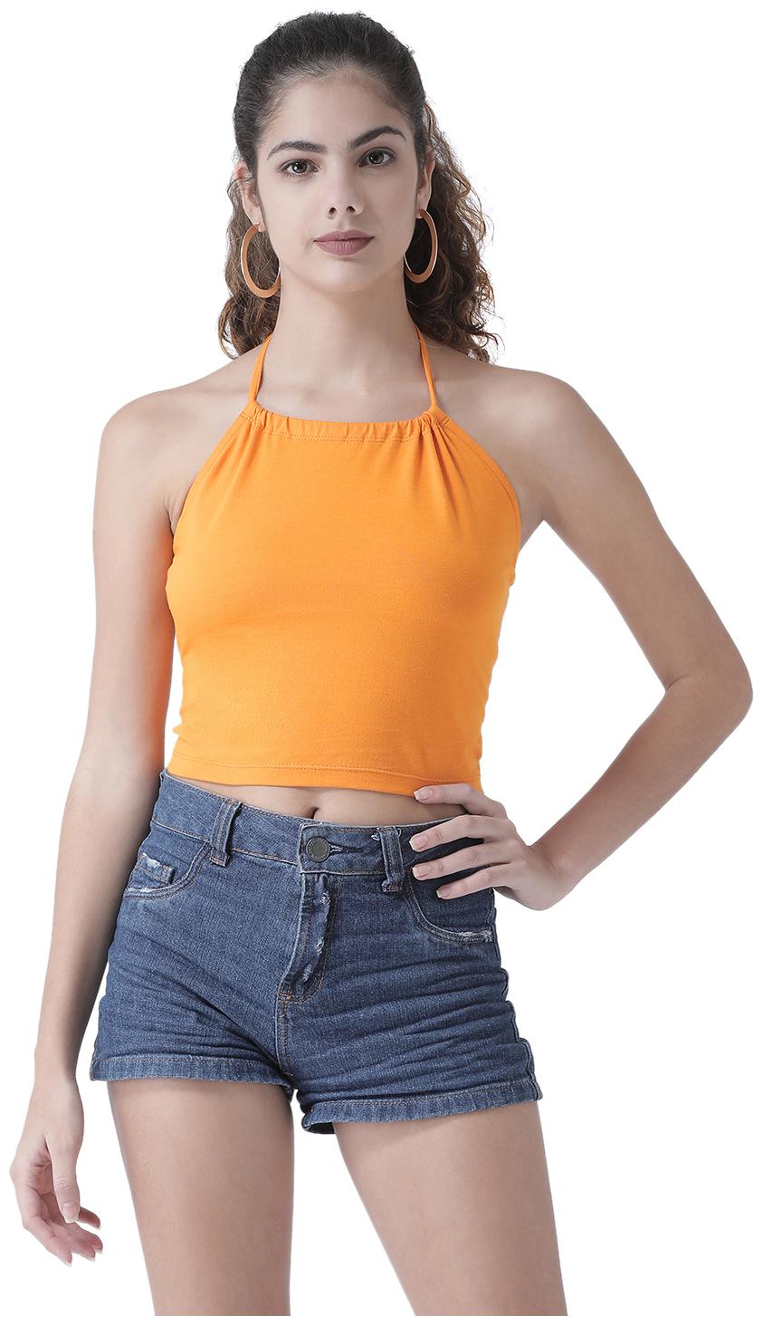 

Texco Women Solid Regular top - Orange