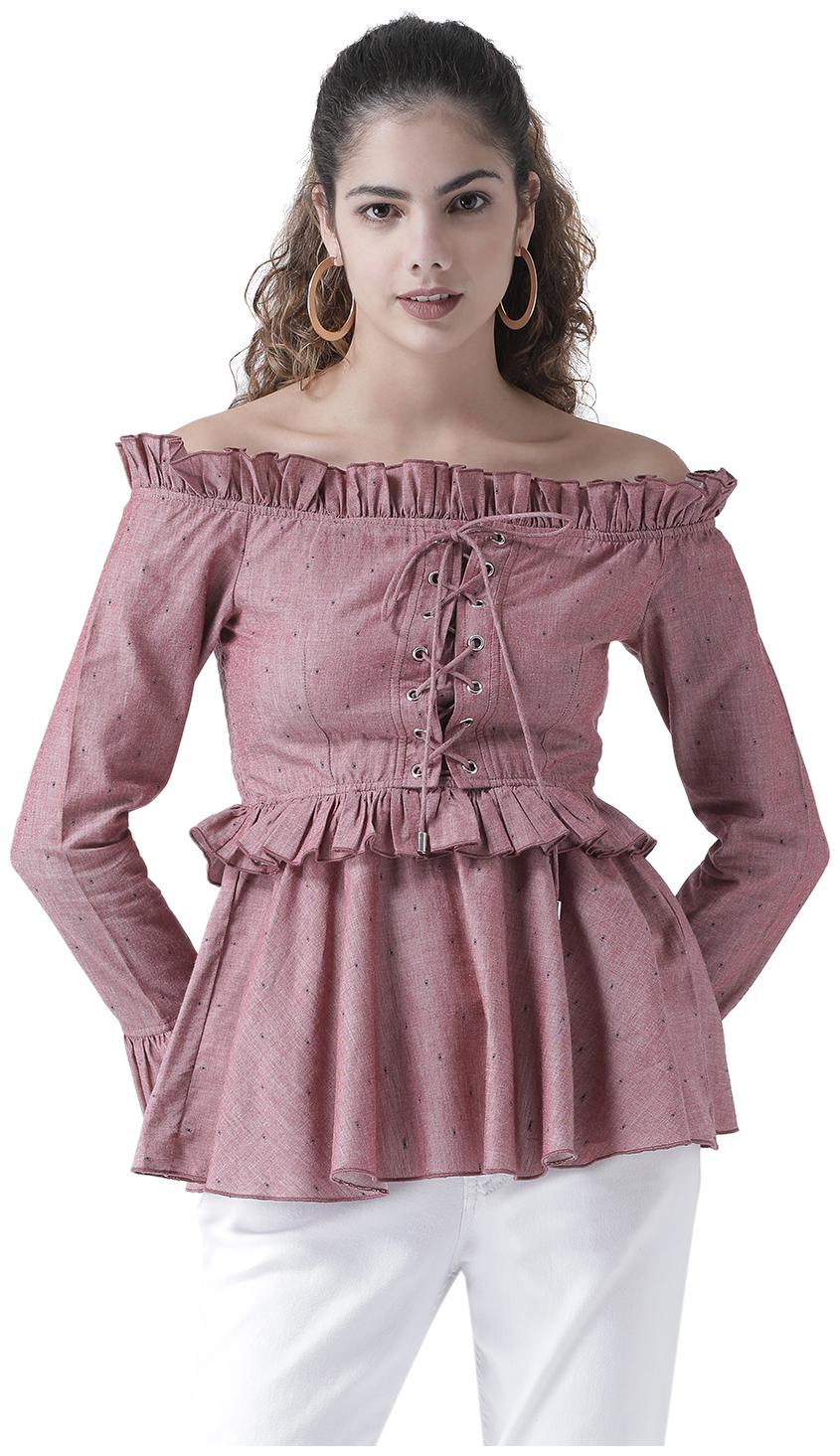 

Texco Women Printed Regular top - Pink