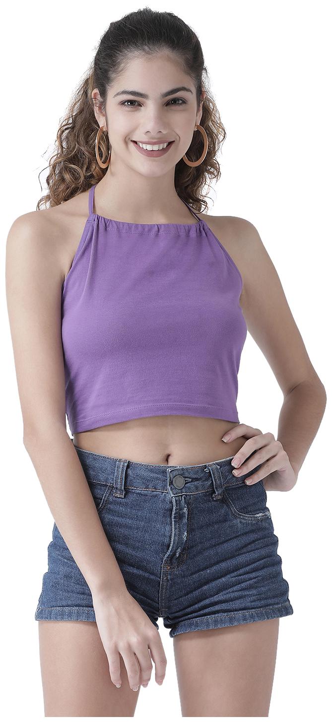 

Texco Women Solid Regular top - Purple