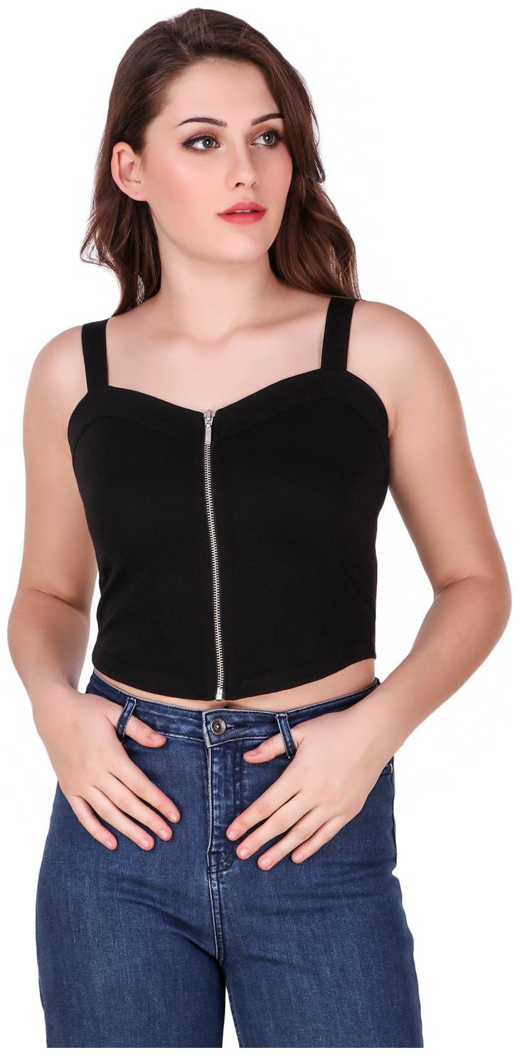 

Texco Women Solid Regular top - Black