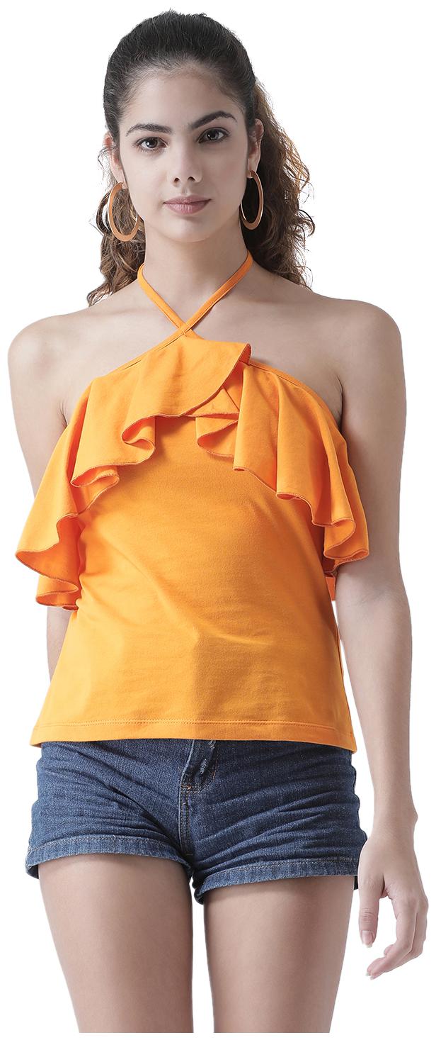 

Texco Women Solid Regular top - Orange
