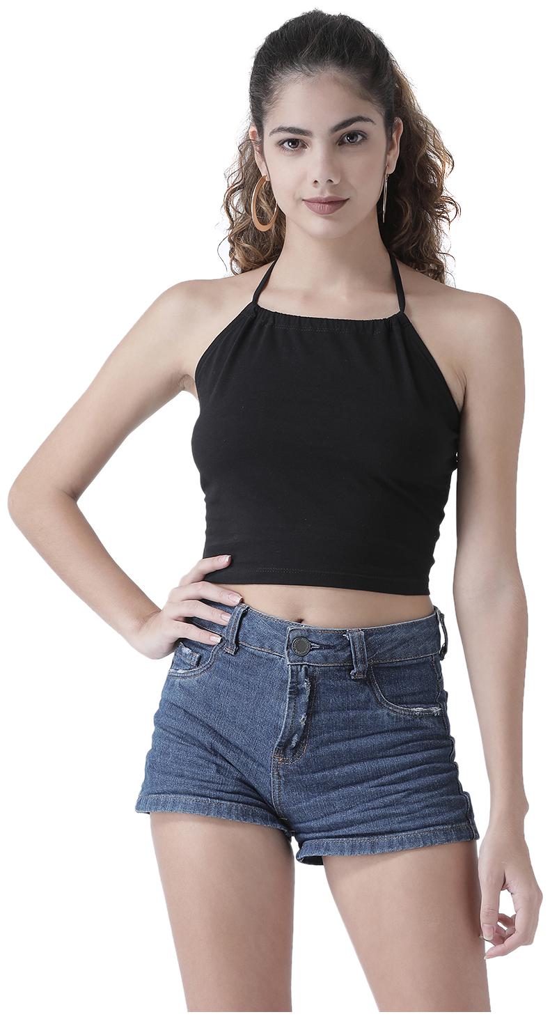 

Texco Women Solid Regular top - Black