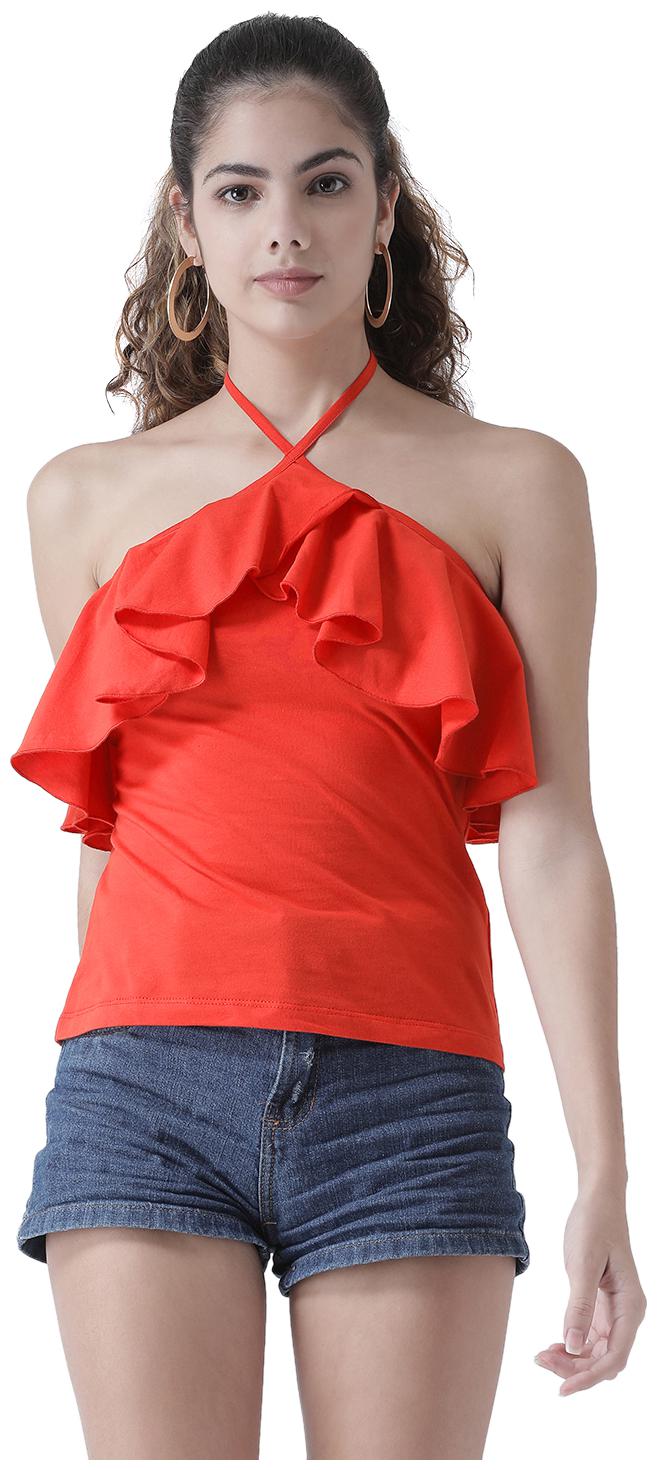 

Texco Women Solid Regular top - Red