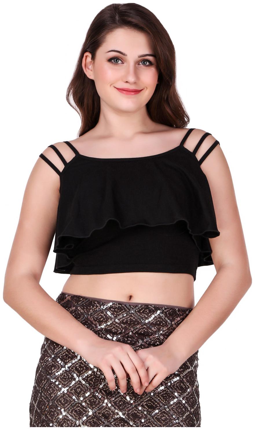 

Texco Women Solid Regular top - Black