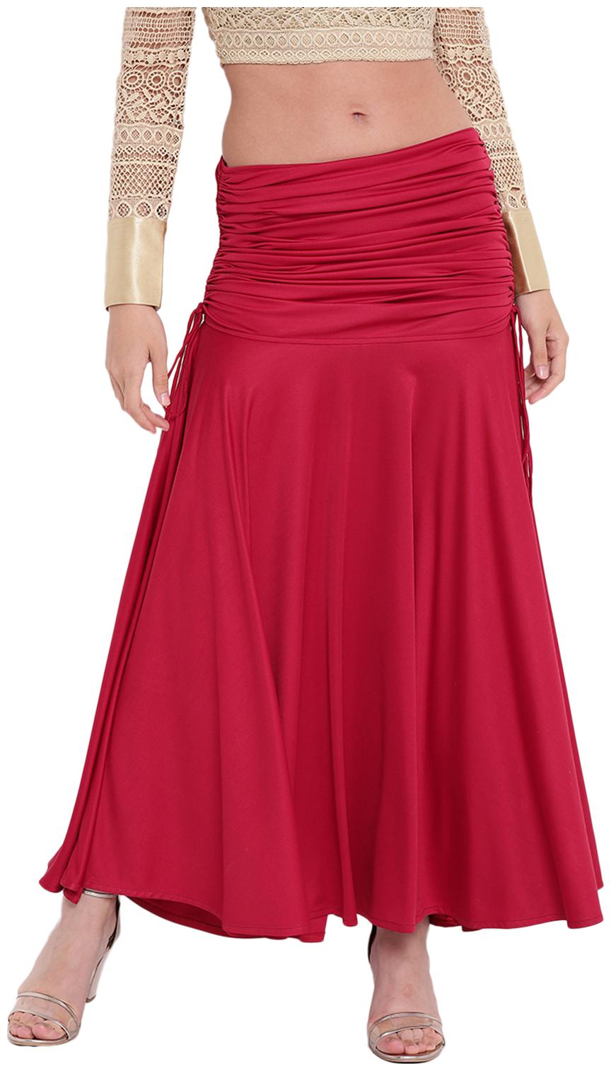 

Texco Solid A-line skirt Maxi Skirt - Maroon