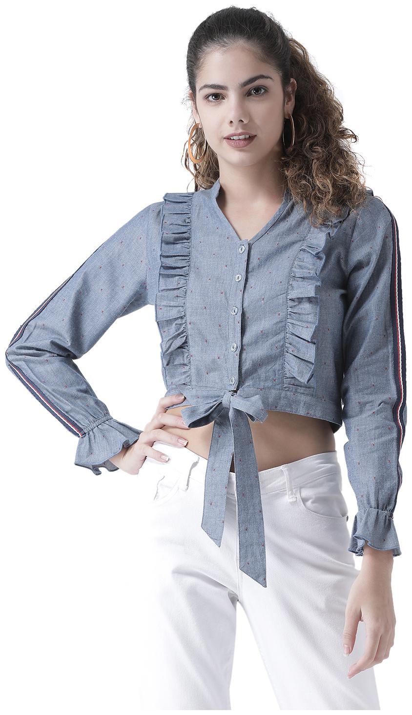 

Texco Women Printed Regular top - Blue