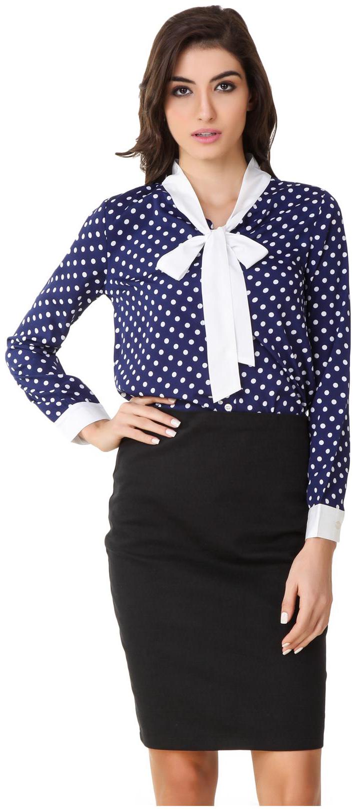 

Texco Formal Blue Polka dotts Shirt