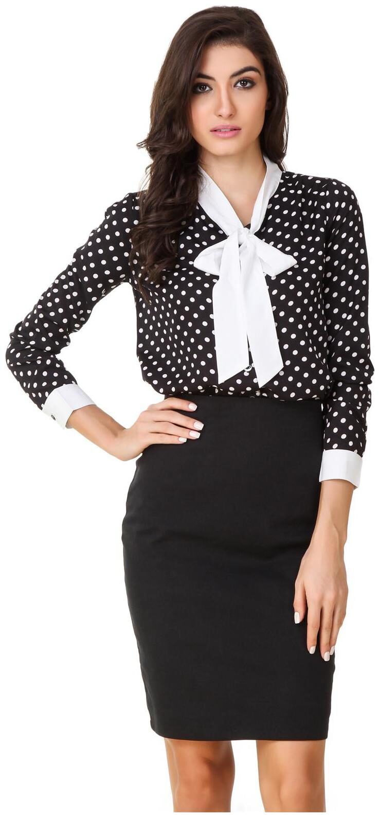 

Texco Formal Black Polka dotts Shirt