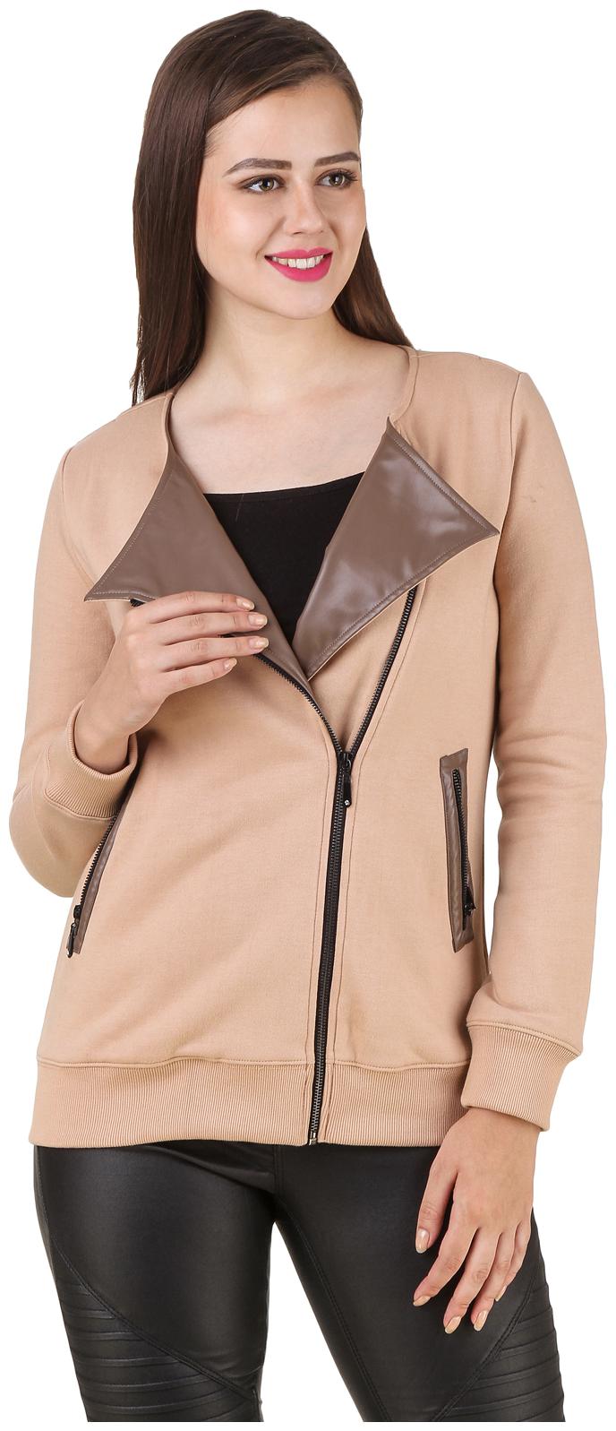 

Texco Women Polka Dots Regular Jacket - Beige