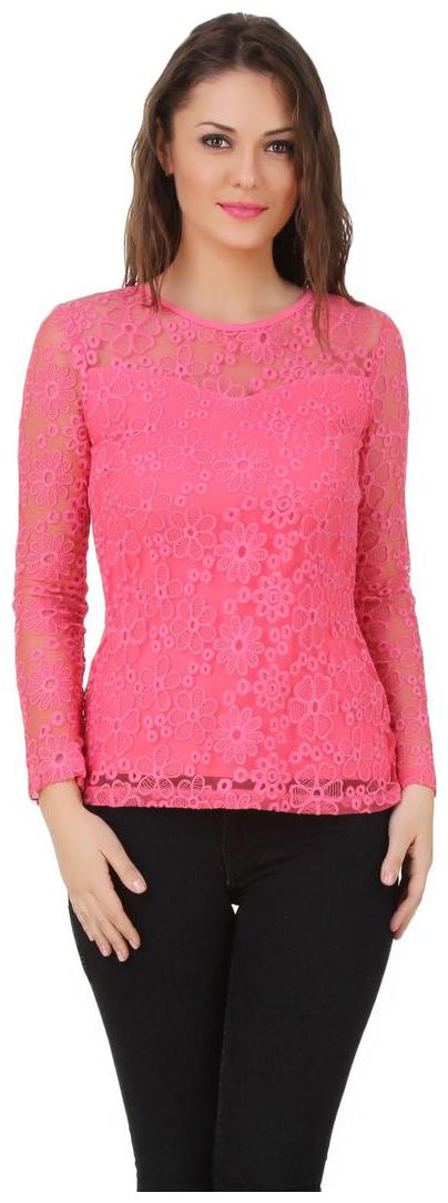 

Texco Women Solid Regular top - Pink