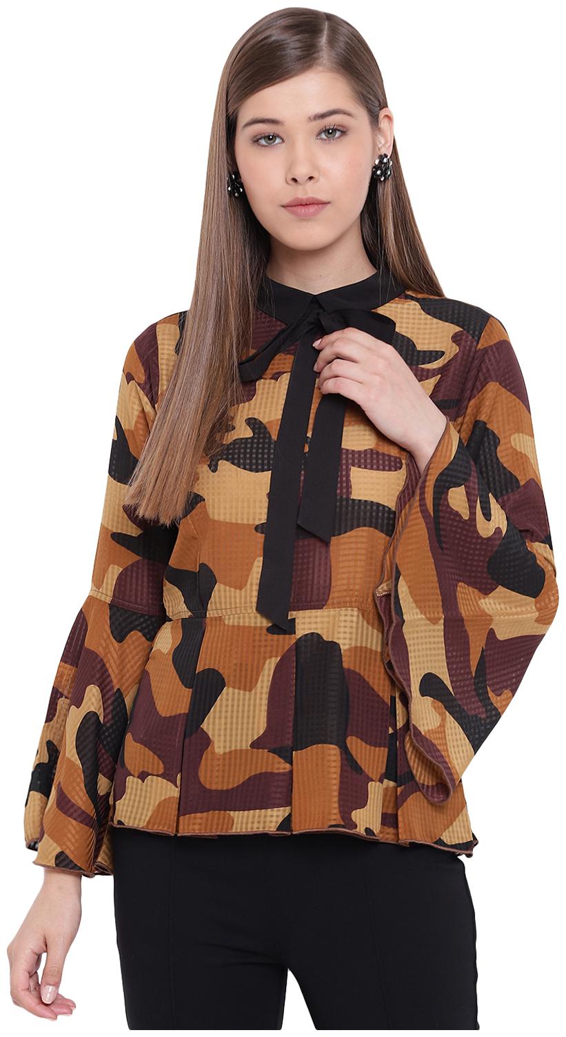

Texco Women Printed Peplum top - Multi
