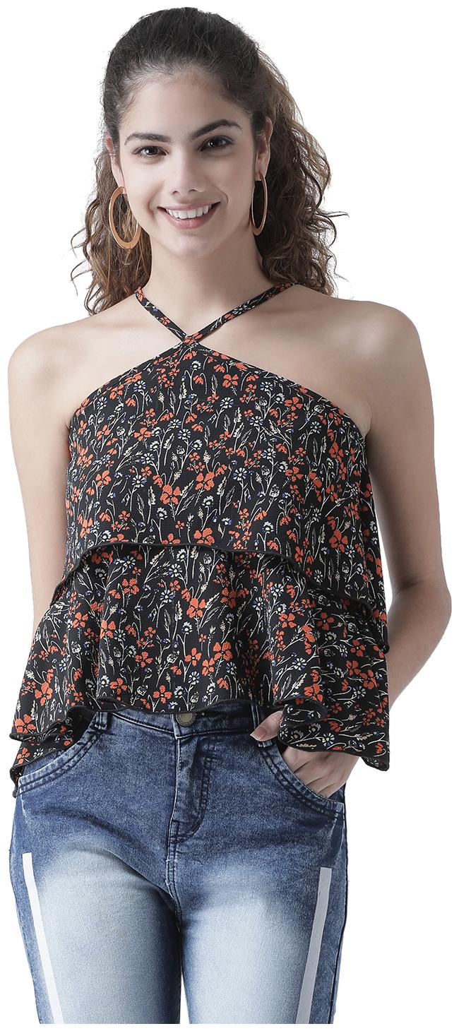 

Texco Women Floral Regular top - Black