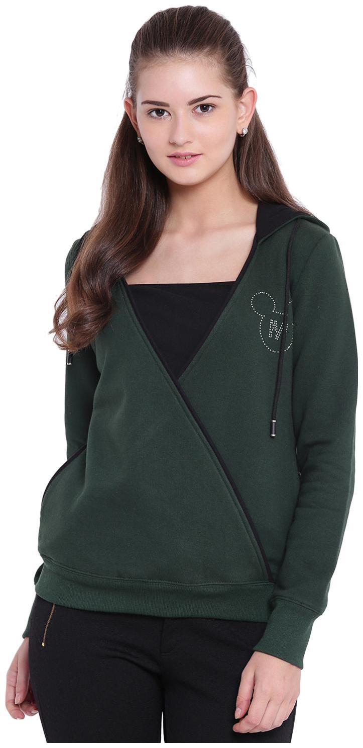 

Texco Women Solid Sweatshirt - Green