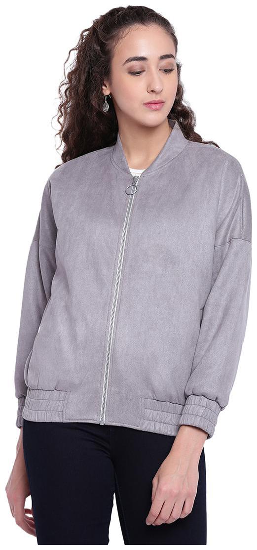 

Texco Women Solid Bomber Jacket - Grey