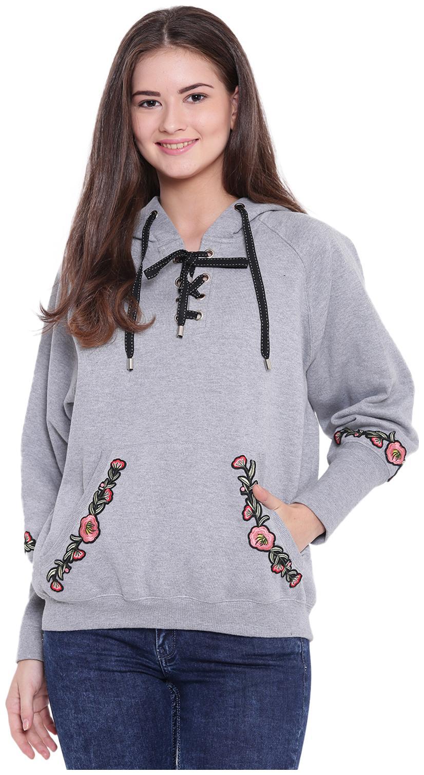 

Texco Women Solid Sweatshirt - Grey