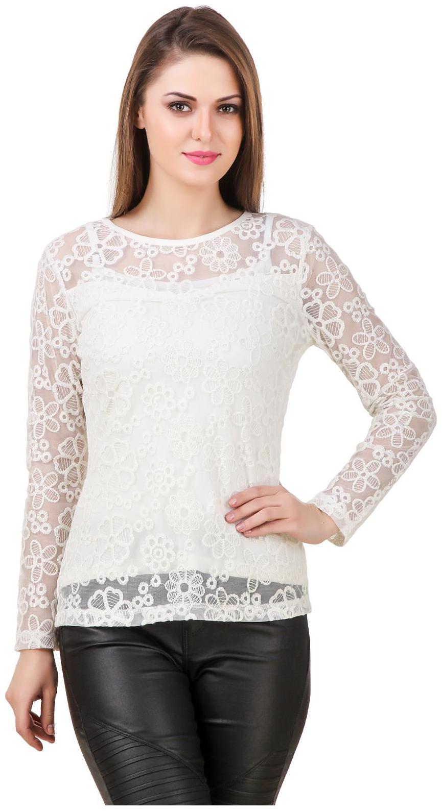 

Texco Women Solid Regular top - White
