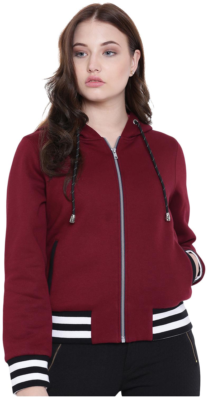 

Texco Women Self Design Regular Jacket - Maroon