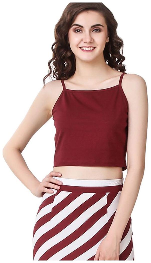 

Texco Women Solid Regular top - Maroon