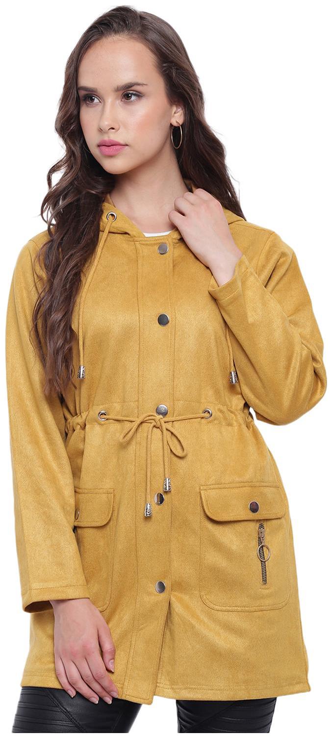 

Texco Women Solid Parka Jacket - Mustard
