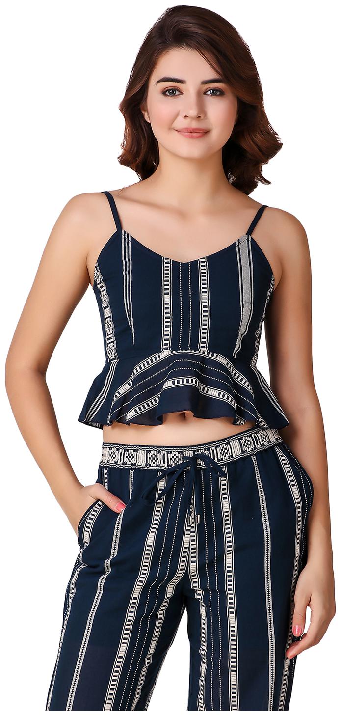 

Texco Women Striped Regular top - Blue