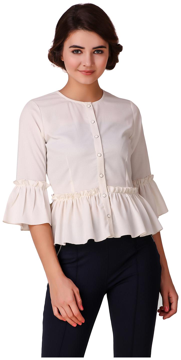 

Texco Women Solid Regular top - White
