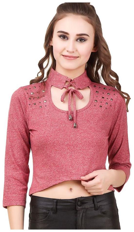 

Texco Women Printed Regular top - Pink