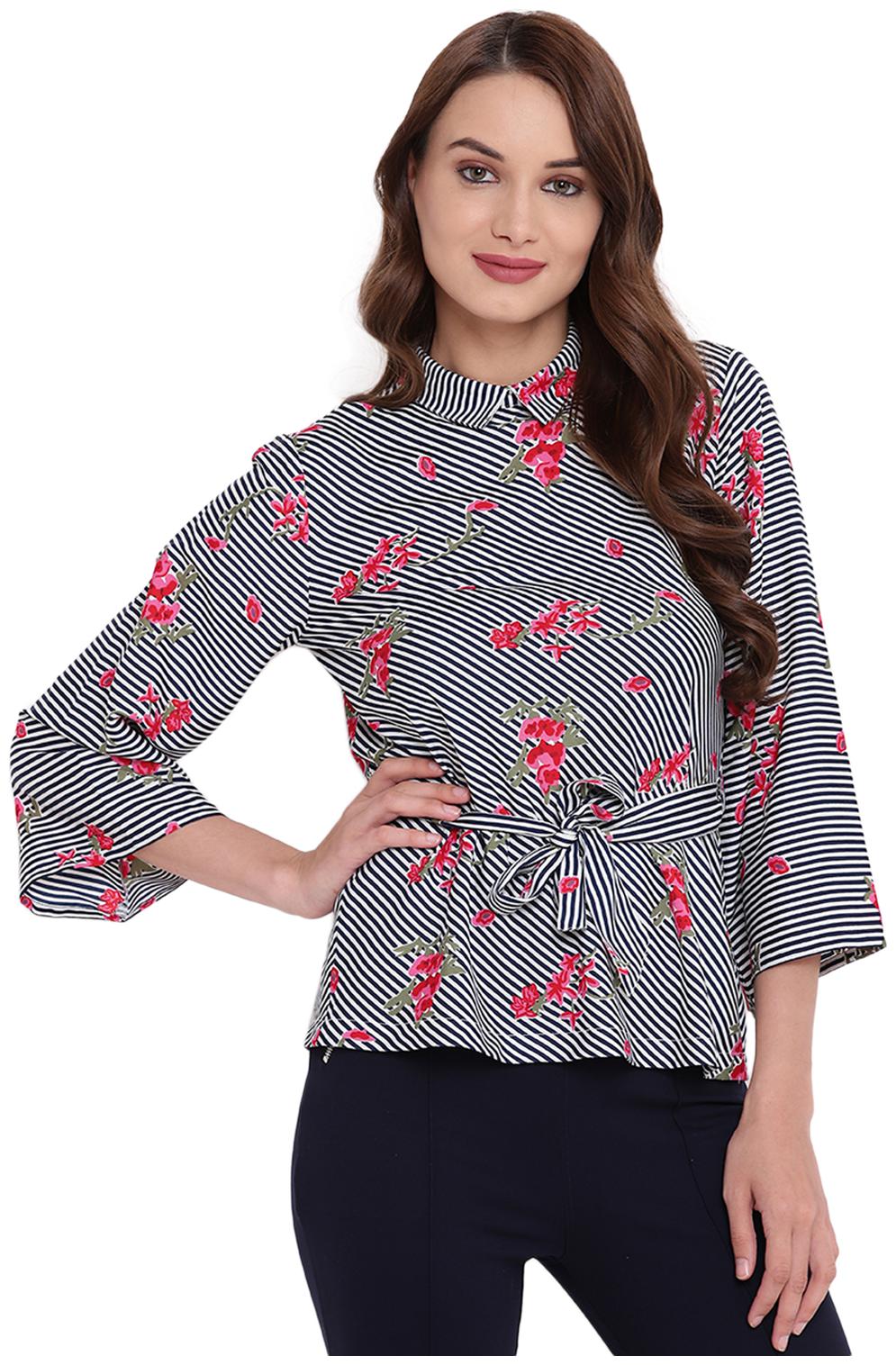 

Texco Women Striped Regular top - Multi