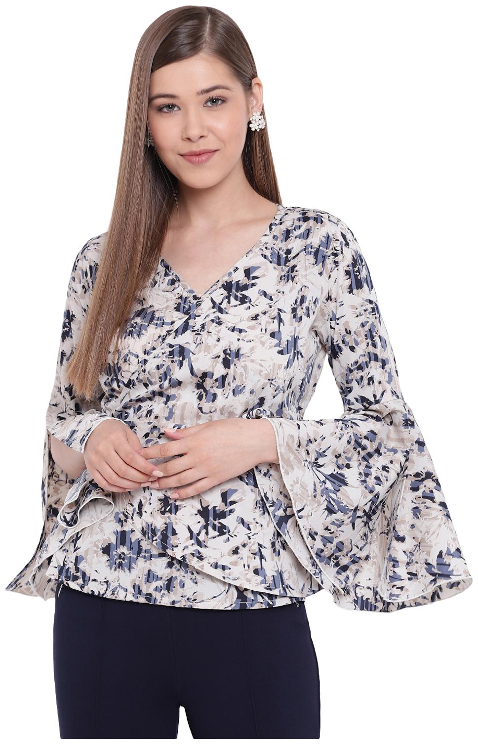

Texco Women Printed Peplum top - Multi