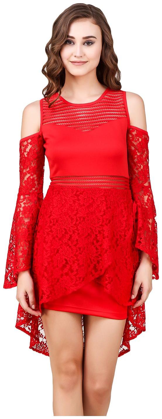 

Texco Red Solid Bodycon dress