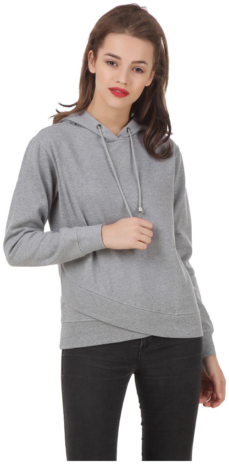 

Texco Women Solid Hoodie - Grey