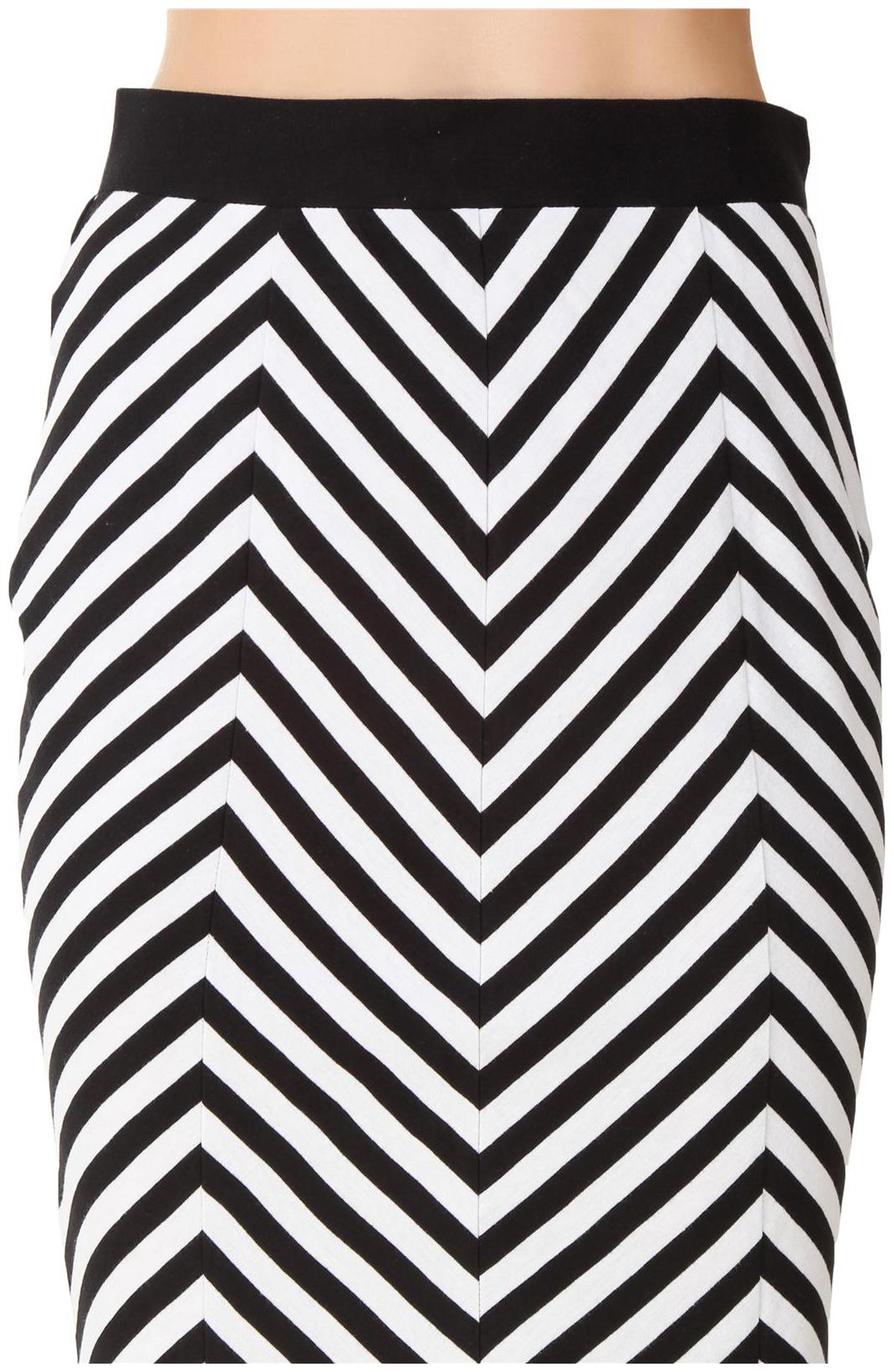 

Texco Stripe Full Length Side Slit Skirt