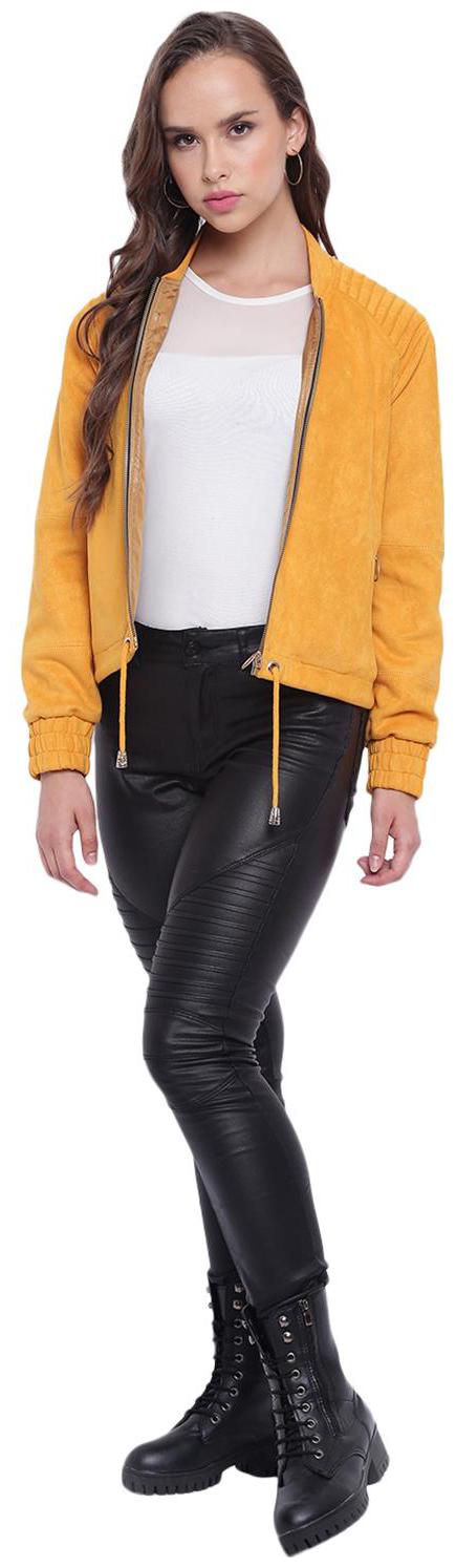 

Texco Women Solid Bomber Jacket - Yellow