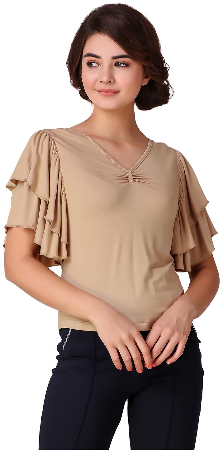 

Texco Women Solid Regular top - Beige