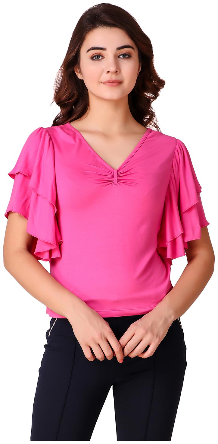 

Texco Women Solid Regular top - Pink