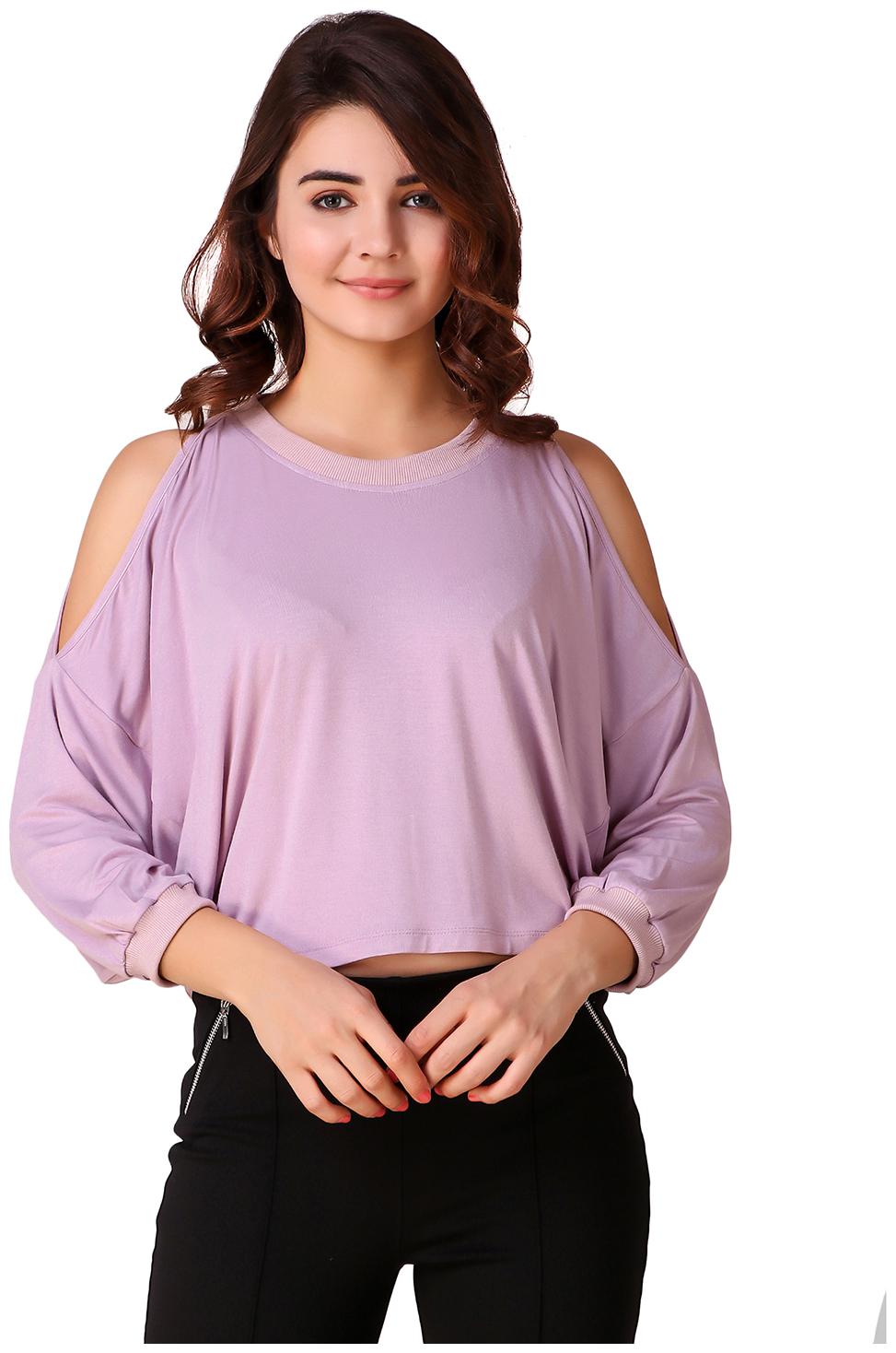 

Texco Women Solid Regular top - Purple