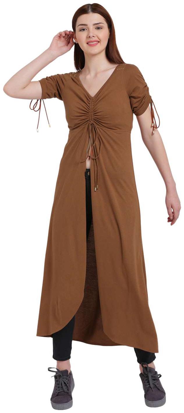 

Texco Women Solid Regular top - Brown